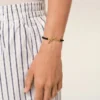 Bracelet Ami De Cœur en laiton noir, perles d&rsquo;été et or