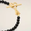 Bracelet Ami De Cœur en laiton noir, perles d&rsquo;été et or
