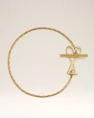 Bracelet à chaîne Ami de Coeur en laiton doré