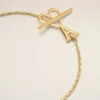Bracelet à chaîne Ami de Coeur en laiton doré