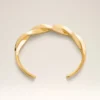 Bracelet tressé en laiton doré