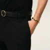 Bracelet tressé en laiton doré
