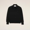 Cardigan noir en laine à col chemise Ami de Coeur Cardigan