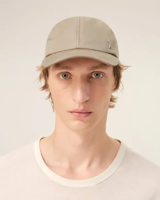 Casquette Ami de Coeur en nylon beige à clous