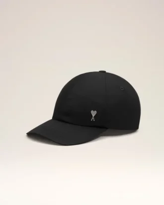 Casquette Ami de Coeur en nylon noir à clous