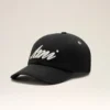 Casquette Ami en coton noir avec écusson en feutre