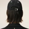 Casquette Ami en coton noir avec écusson en feutre
