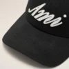 Casquette Ami en coton noir avec écusson en feutre