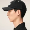 Casquette Ami en coton noir avec écusson en feutre