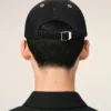 Casquette Ami en coton noir avec écusson en feutre