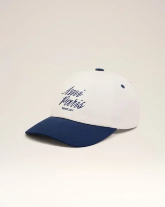 Casquette Ami Paris bicolore bleu et blanc en coton