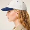 Casquette Ami Paris bicolore bleu et blanc en coton
