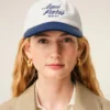 Casquette Ami Paris bicolore bleu et blanc en coton