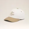 Casquette Ami Paris en coton bicolore beige et blanc