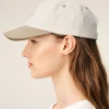 Casquette Ami Paris en coton bicolore beige et blanc