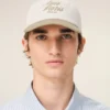 Casquette Ami Paris en coton bicolore beige et blanc