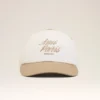Casquette Ami Paris en coton bicolore beige et blanc