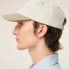 Casquette Ami Paris en coton bicolore beige et blanc