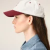 Casquette Ami Paris en coton bicolore rouge et blanc