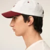 Casquette Ami Paris en coton bicolore rouge et blanc