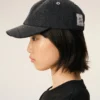 Casquette Ami Paris en denim noir avec patch sur le côté