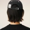 Casquette Ami Paris en denim noir avec patch sur le côté
