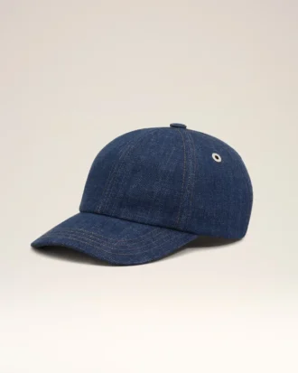 Casquette Ami Paris à patch latéral en denim bleu