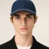 Casquette Ami Paris à patch latéral en denim bleu