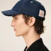 Casquette Ami Paris à patch latéral en denim bleu