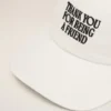 Casquette en coton blanc avec broderie « Thank You for Being a Friend »