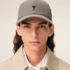 Casquette en coton gris avec broderie Ami de Coeur