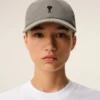 Casquette en coton gris avec broderie Ami de Coeur