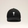 Casquette en coton noir avec écusson en feutre Ami de Coeur