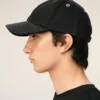 Casquette en coton noir avec écusson en feutre Ami de Coeur