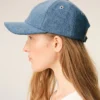 Casquette en denim bleu avec broderie « Ami de Coeur »