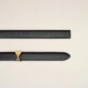 Ceinture à boucle Ami de Coeur en cuir de vache noir