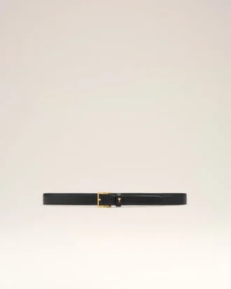 Ceinture Paris Paris en cuir de vachette noir