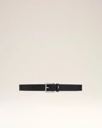 Ceinture Paris Paris en cuir de vachette noir