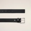 Ceinture Paris Paris en cuir de vachette noir