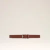 Ceinture Paris Paris en cuir de vachette orange