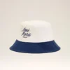 Chapeau Ami Paris en coton bleu et blanc