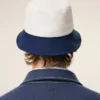 Chapeau Ami Paris en coton bleu et blanc
