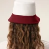 Chapeau Ami Paris en coton rouge et blanc
