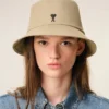 Chapeau bob Ami de Coeur en coton beige