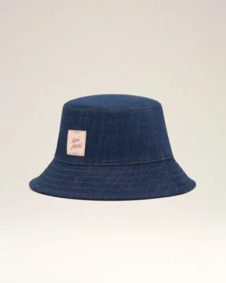 Chapeau en coton denim bleu avec patch Ami Paris Heritage