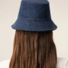 Chapeau en coton denim bleu avec patch Ami Paris Heritage