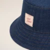 Chapeau en coton denim bleu avec patch Ami Paris Heritage