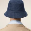 Chapeau en coton denim bleu avec patch Ami Paris Heritage
