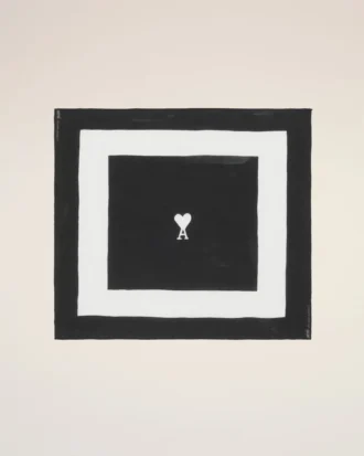 Écharpe imprimée Ami de Coeur en coton noir