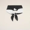 Écharpe imprimée Ami de Coeur en coton noir